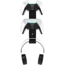 DEADSKULL Metal Wall Mount For Dual Controllers and Headphones, Compatible with Various Controllers and Headsets