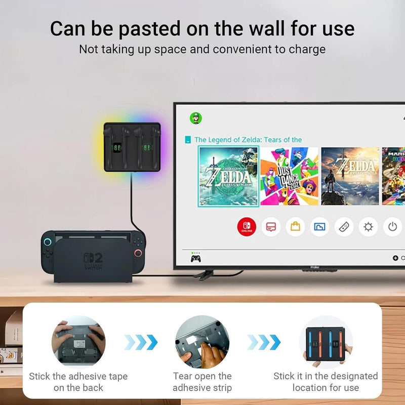 OIVO RGB Fast Magnatic Charging Dock For Nintendo Switch 2