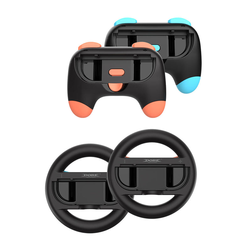 Dobe Controller Grip & Full-Circle Steering Wheel Kit for Nintendo Switch 2 Joy-Pad
