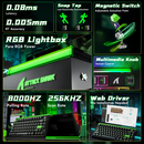 ATTACK SHARK R85 HE Rapid Trigger Gaming Keyboard Magnetic Switch with Custom Lightbox - Black/Green