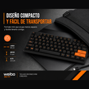 WEIBO WB-777 61-Key Mechanical Gaming Keyboard - Red Switch