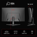 KOORUI 27E6QCA 27 inch 2k QHD (2560 x 1440) 180Hz HDR10 1500R Curved Gaming Monitor