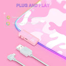 Onikuma G5 RGB Glowing Gaming Mouse Pad (80×30 CM) - Pink