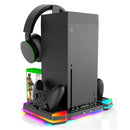Ipega  Xbox Series X Multi-function RGB Stand with Charging Dock, RGB Cooling  Fan; Game Storage &  Headphone Stand - PG-XBX023S