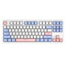RYCUBE G87 87-Key Hot-Swap Mechanical Gaming Keyboard - Wired Gaming with Rainbow RGB Lighting - PBT Keycaps - Lite Gasket Design - Silver Switch