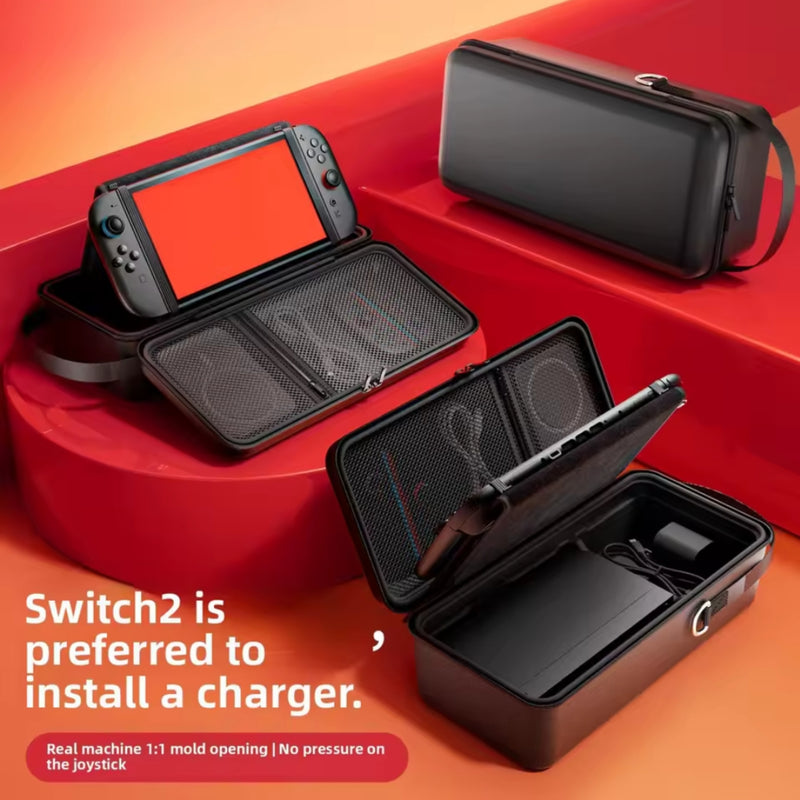Hard Carrying Case For Nintendo Switch 2 With Storage Pockets for TV Dock, Charger, Games & Controllers