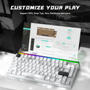 ATTACK SHARK R85 HE Rapid Trigger Gaming Keyboard Magnetic Switch with Custom Lightbox - Star White