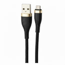 MOXOM 2M True Gold Plated Data Cable - Black