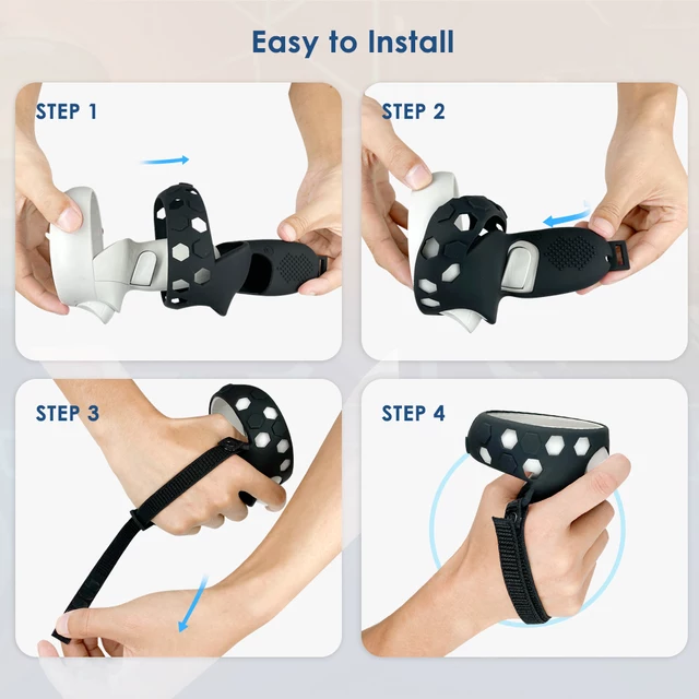 Controller Grip Cover with Handle for Meta Quest 2