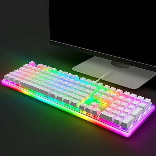 RK ROYAL KLUDGE RK918 Wired RGB Backlit Mechanical Gaming Keyboard