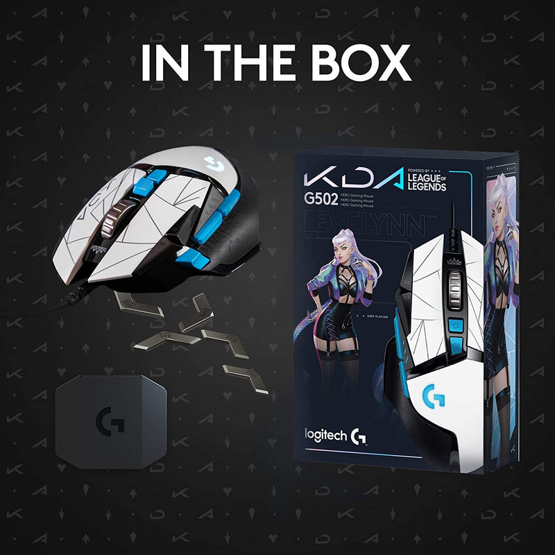 Logitech G502 HERO HIGH PERFORMANCE Gaming Mouse - Official League of Legends KDA Gaming Gear