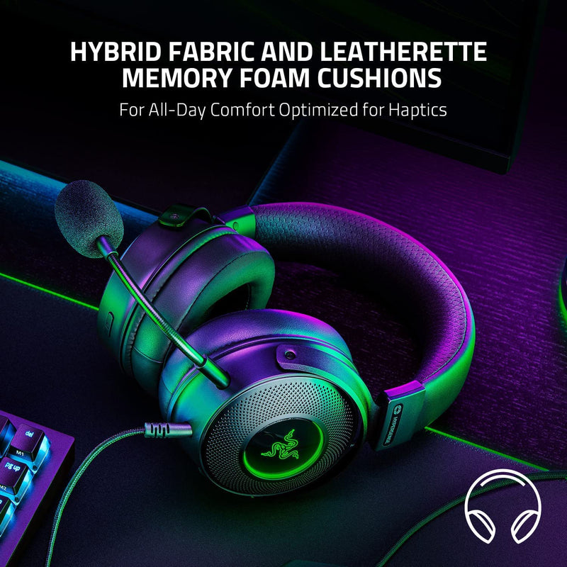 Razer Kraken V3 HyperSense Wired USB Gaming Headset w/Haptic Technology