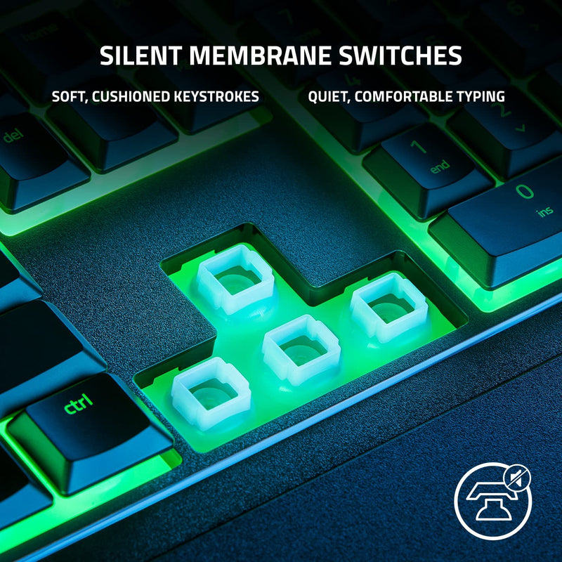 Razer Ornata V3 X Gaming Keyboard - Low-Profile Keys - Silent Membrane Switches