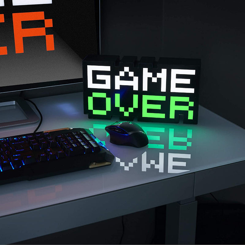 Game Over 8-Bit Pixel Light, Color Changing Light