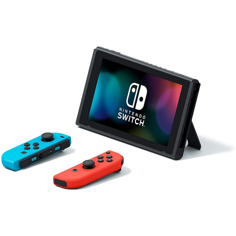 Nintendo Switch With Neon Blue And Red Joy-Con Console