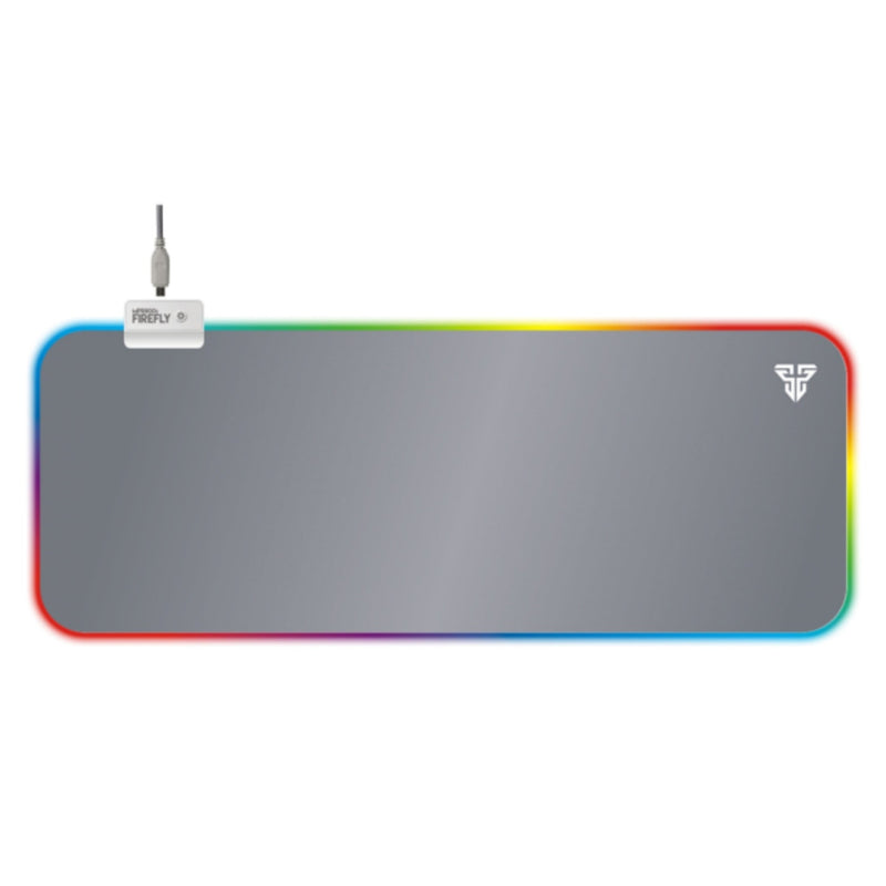 White Fantech MPR800 FIREFLY RGB Gaming Mouse Pad gray space edition