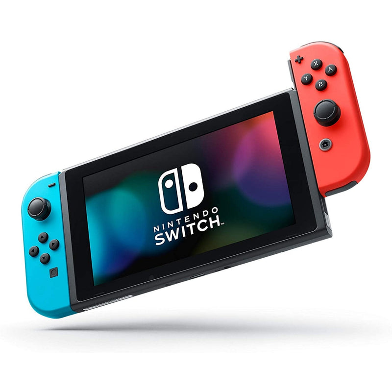 Nintendo Switch With Neon Blue And Red Joy-Con Console