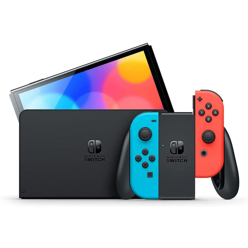 Nintendo Switch Oled Model Console - Neon Red & Blue Joy-Con