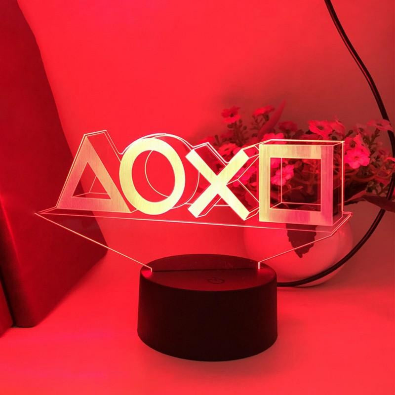 Gaming Room Desk Setup Lighting Decor 3D Visual LED Night Lamp - 7 Color Change