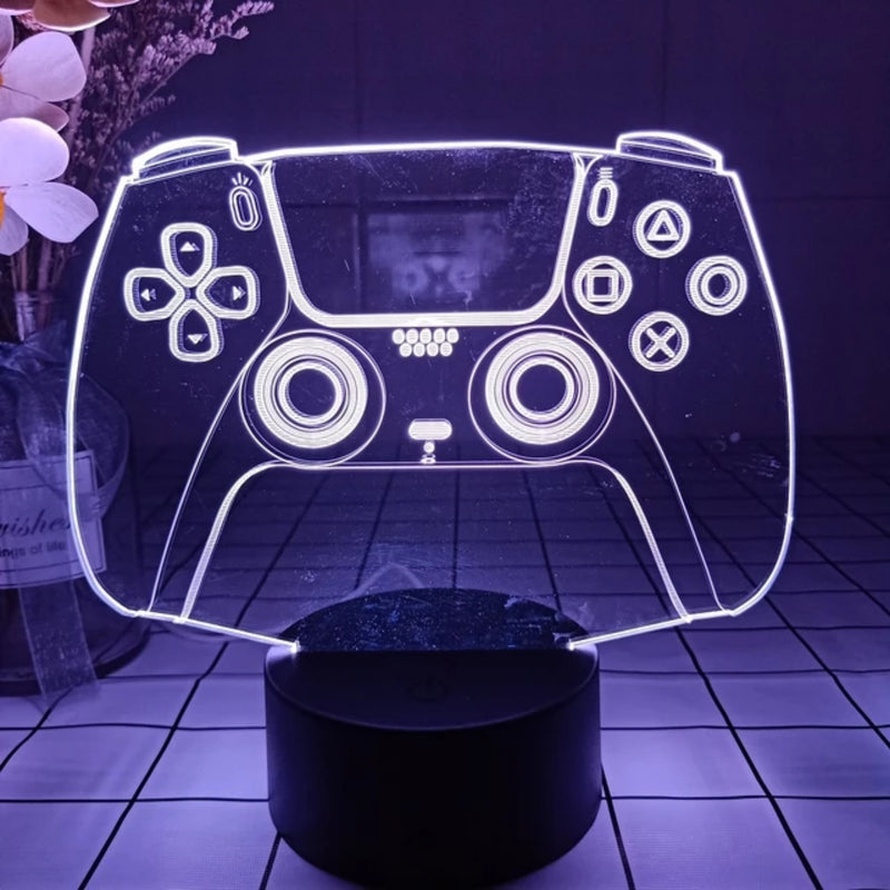 Gaming Room Desk Setup Lighting Decor 3D Visual LED Night Lamp - 7 Col