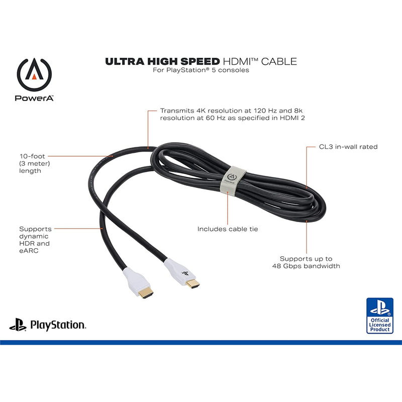 Ultra High Speed 8K HDMI 2.1 Cable for PlayStation®5