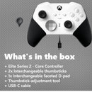 Xbox Elite Wireless Controller Series 2 Core – White - Xbox Series X|S, Xbox One, Windows PC, Android, and iOS
