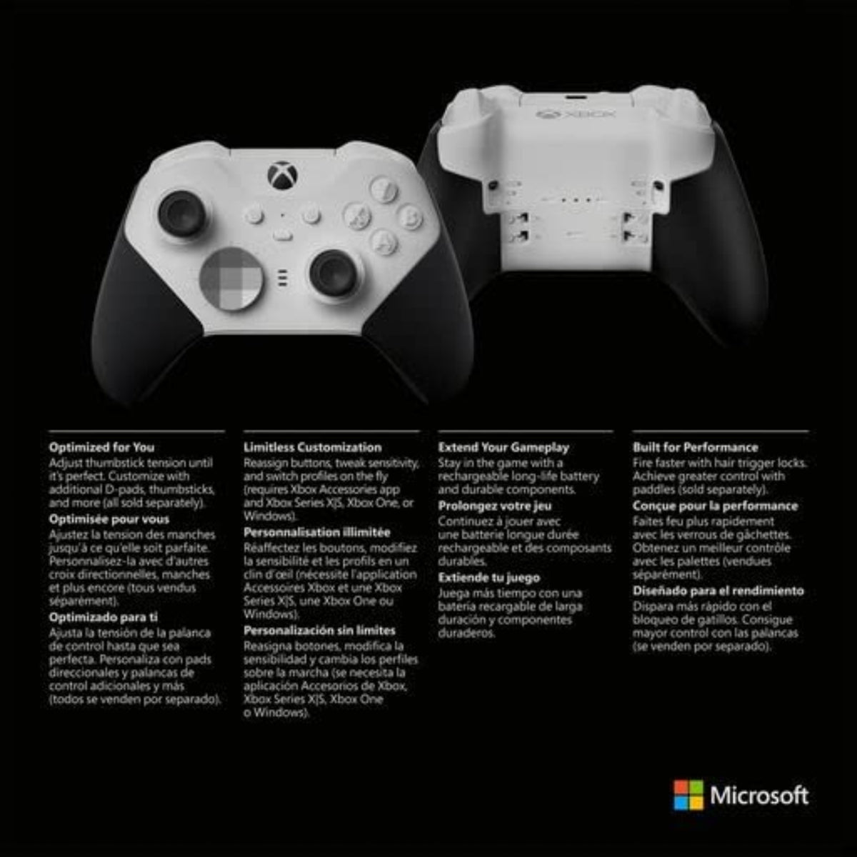 Xbox Elite Wireless Controller Series Core – White Xbox Series X|S