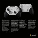 Xbox Elite Wireless Controller Series 2 Core – White - Xbox Series X|S, Xbox One, Windows PC, Android, and iOS