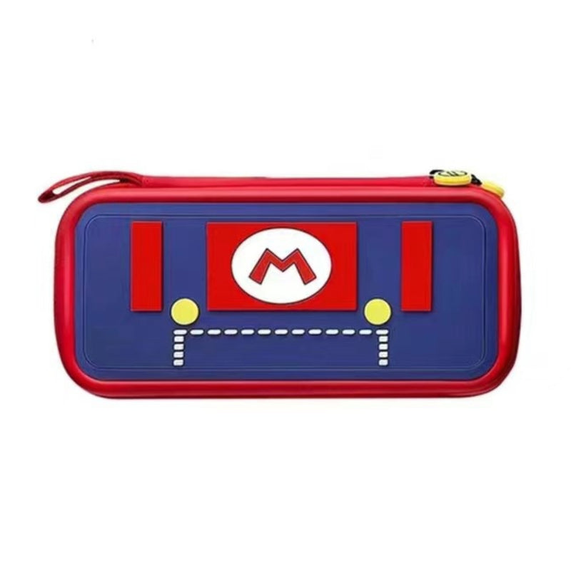 3D Pattern Deluxe Hard Protective Carrying Bag for Nintendo Switch - Super Mario Red & Blue