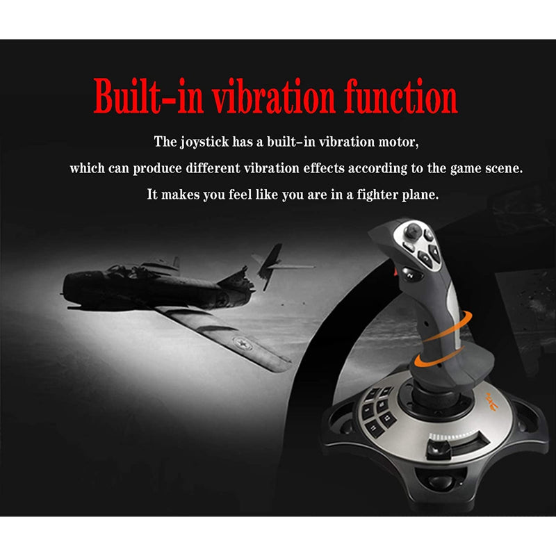 PXN 2113 Pro Flight Simulator Joystick with Vibration Function and Throttle  for Windows PC