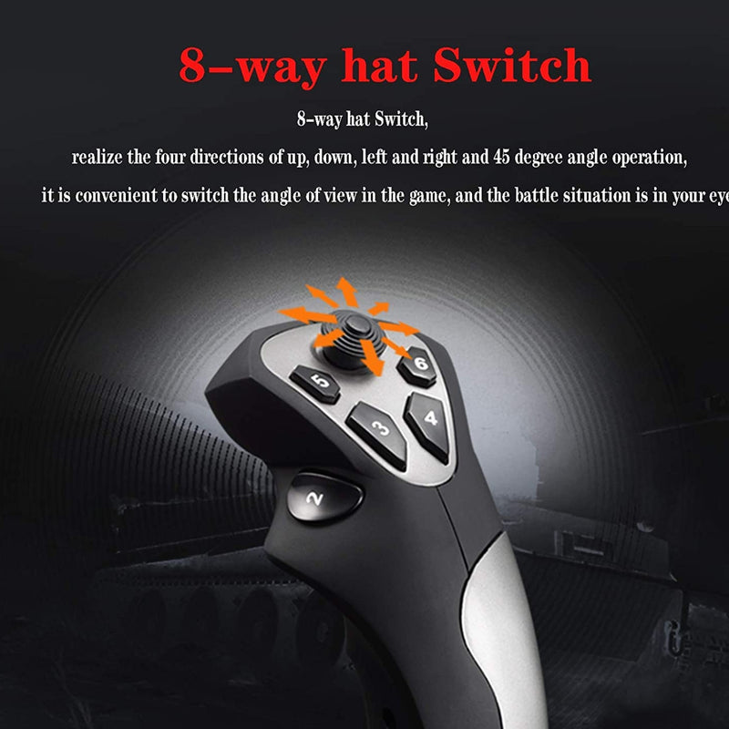 PXN 2113 Pro Flight Simulator Joystick with Vibration Function and Throttle  for Windows PC