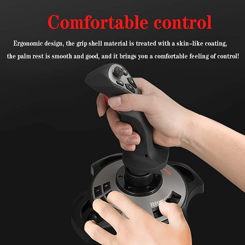 PXN 2113 Pro Flight Simulator Joystick with Vibration Function and Throttle  for Windows PC