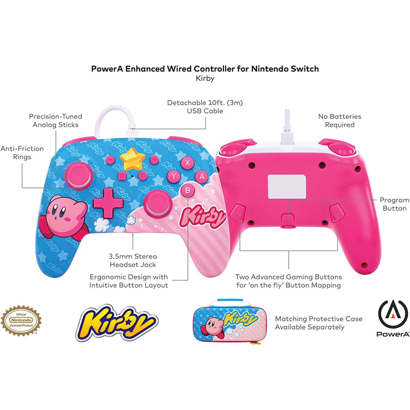 PowerA Enhanced Wired Controller for Nintendo Switch - Kirby