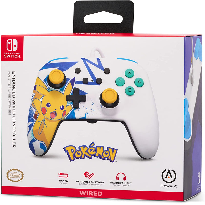 PowerA Enhanced Wired Controller for Nintendo Switch - Pikachu High Vo