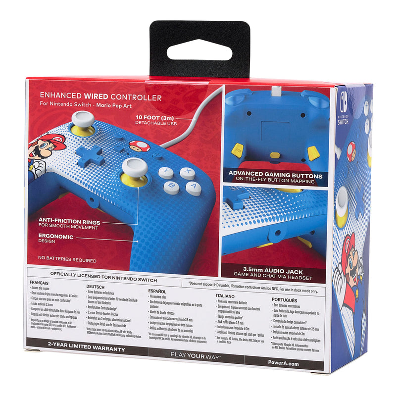 PowerA Enhanced Wired Controller for Nintendo Switch - Mario Pop Art