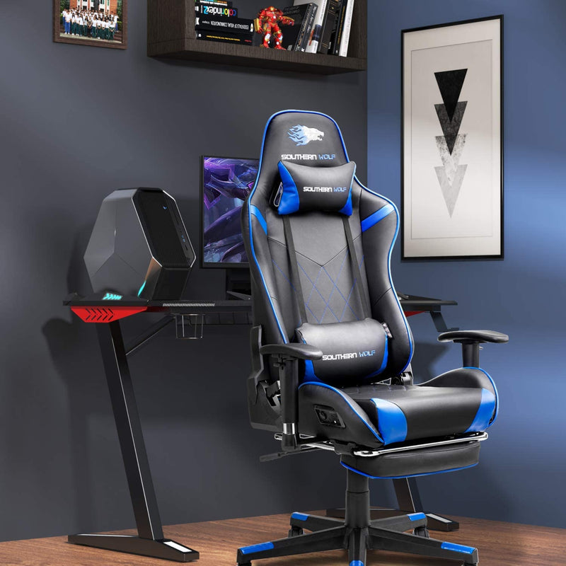 Southern Wolf SW2 Gaming Chair with Massage Function, Speakers and Footrest
