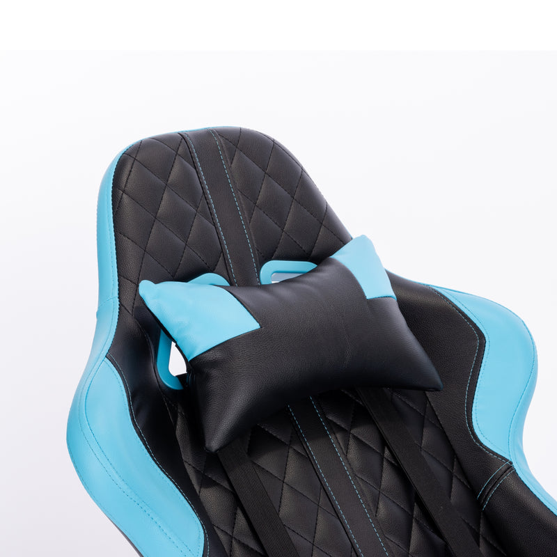 Kring BY-518 Ergonomic Gaming Chair with Footrest - Blue