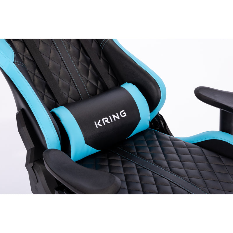 Kring BY-518 Ergonomic Gaming Chair with Footrest - Blue