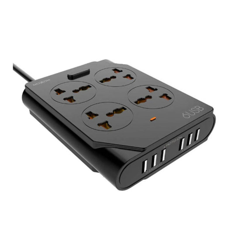 Moxom KH-63Y Extension Lead With USB 6 Ports