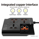 Moxom KH-63Y Extension Lead With USB 6 Ports