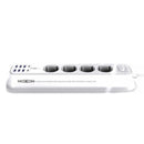 Moxom MX-ST05 Safety power strip with 4 Sockets & 8 USB Ports(6x USB, 2x USB Type-C)