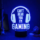 Gaming Room Desk Setup Lighting Decor 3D Visual LED Night Lamp - 7 Color Change